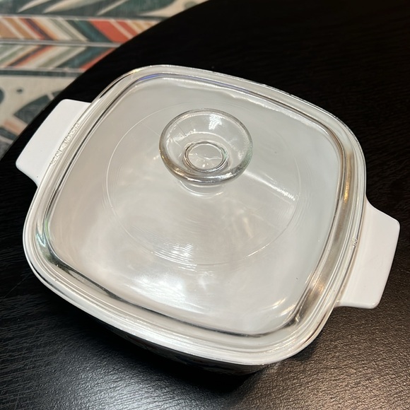 Vtg Corning Ware Pyrex Glass Lid 1.5 Qt Country Festival Amish Birds Flowers - Picture 4 of 14